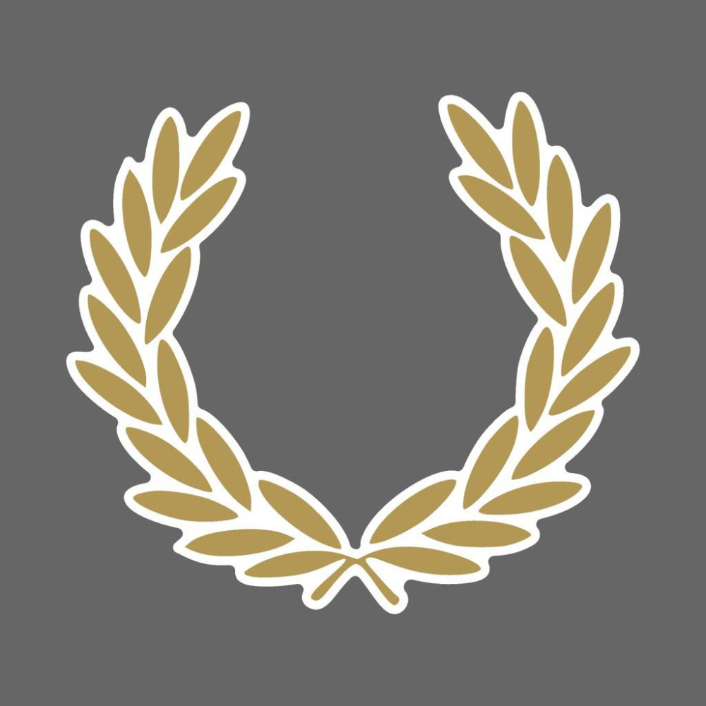 Fred Perry 桂冠刺繡 LOGO 圓形徽章 金 3m防水貼紙 尺寸88mm-細節圖2