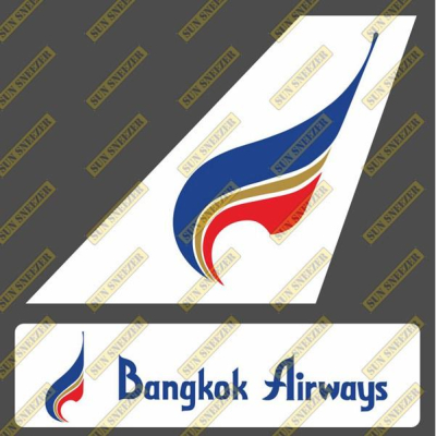 曼谷航空 Bangkok Airways 垂直尾翼 3M貼紙 上63x86mm 下 23x90mm