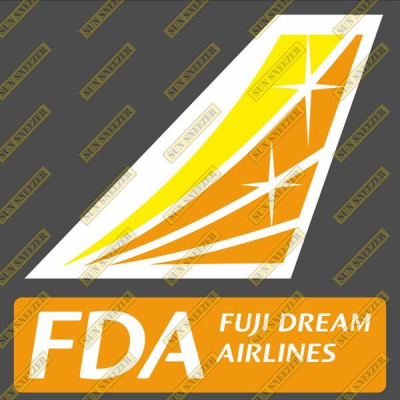 富士夢幻航空 Fuji Dream Airlines 垂直尾翼 3M貼紙 上63x86mm 下 23x90mm