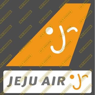 濟州航空 Juju Air 垂直尾翼 3M貼紙 尺寸上63x86 下 23x90mm