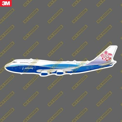 中華航空China Airlines B747 藍鯨塗裝 擬真民航機3M貼紙 防水防曬 尺寸165mm