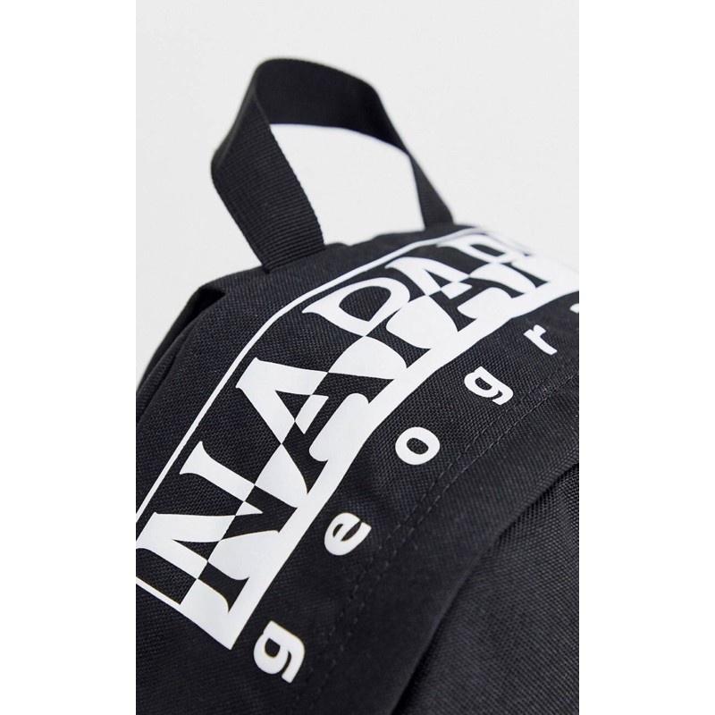 七成新 Napapijri Happy Day backpack 黑色後背包-細節圖3