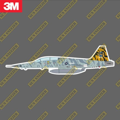 中華民國空軍 F-5 虎嘯 雙座 志航基地 ROCAF 擬真軍機3M貼紙 尺寸165mm
