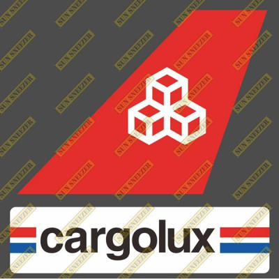 盧森堡貨運航空 Cargolux 垂直尾翼 3M貼紙 尺寸上63x86 下 23x90mm