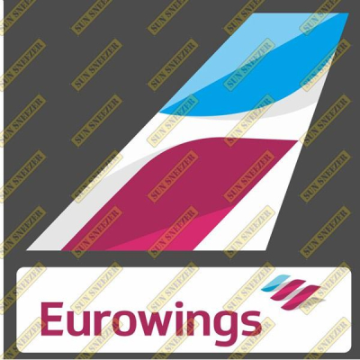 歐洲之翼航空Eurowing 垂直尾翼 3M貼紙 尺寸上63x86 下 23x90mm