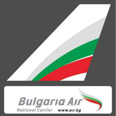 保加利亞航空 Bulgaria Air 垂直尾翼 3M貼紙 尺寸上63x86 下 23x90mm