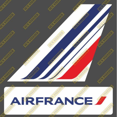 法國航空 Airfrance 垂直尾翼 3M貼紙 尺寸上63x86 下 23x90mm
