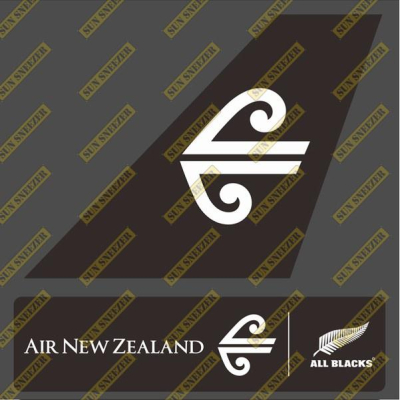 紐西蘭航空 蕨類 Air New Zealand 垂直尾翼 3M貼紙 尺寸上63x86 下 23x90mm