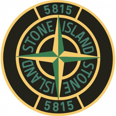 Stone Island 圓形徽章 LOGO 黃綠黑 3m防水貼紙 尺寸88mm