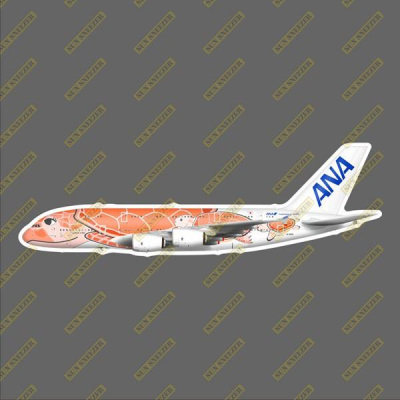 ANA 全日空 橘色海龜 A380 擬真民航機3M貼紙 防水 尺寸165MM