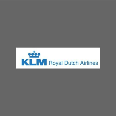 荷蘭皇家航空 KLM LOGO 橫幅 防水3M貼紙 尺寸120x30mm