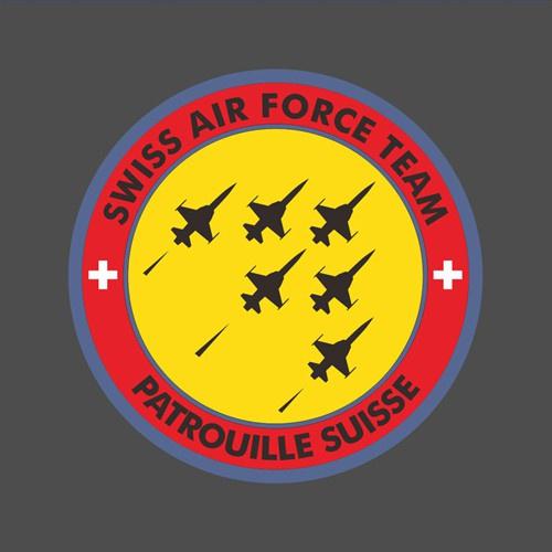 瑞士空軍 特技飛行隊 Patrouille Suisse 軍機 3M貼紙  88mm
