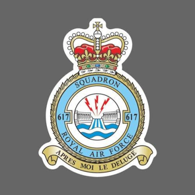 英國皇家空軍第617中隊 徽章3M貼紙 高167mm
