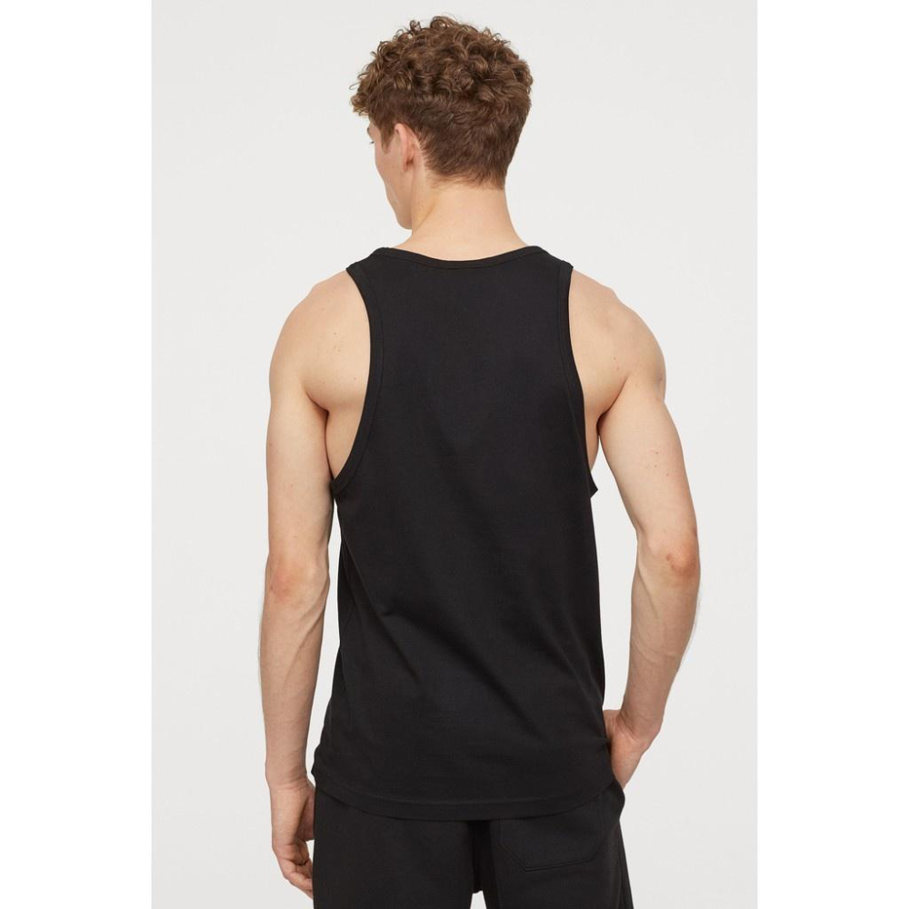 H&M X 怪奇物語 Stranger Things 聯名款 LOGO 膠印設計背心上衣 黑色-細節圖3