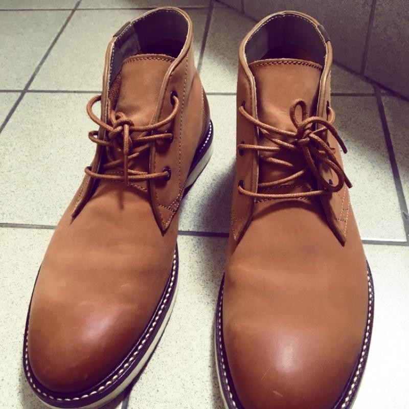 Lacoste 焦糖棕 真皮 中筒 沙漠靴 us10-細節圖2