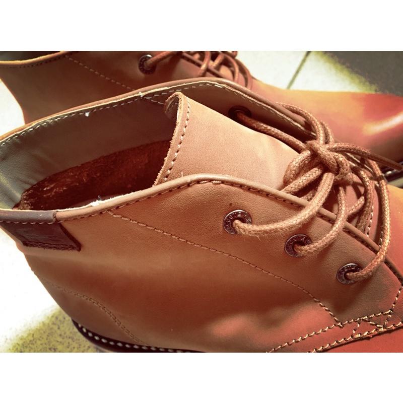 Lacoste 焦糖棕 真皮 中筒 沙漠靴 us10-細節圖3