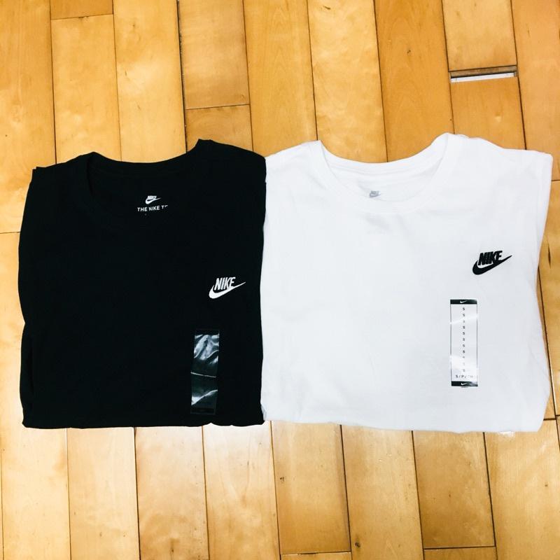 Nike 小logo swoosh 刺繡 素色短袖 黑 白 雙色 t-shirt-細節圖8