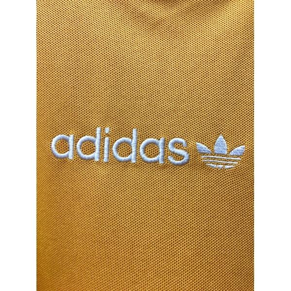 SS adidas Originals Tnt Yellow 愛迪達 三葉草 側邊LOGO 落肩 芥末黃短袖-細節圖4