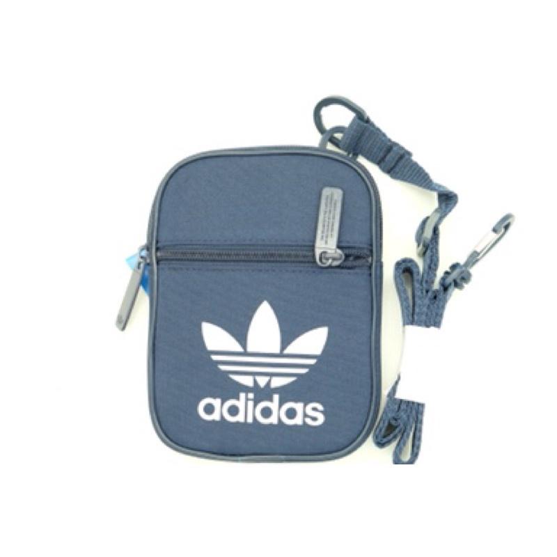 adidas Originals 愛迪達 LOGO 三葉草 斜背包 Flight Bag 深藍-細節圖6