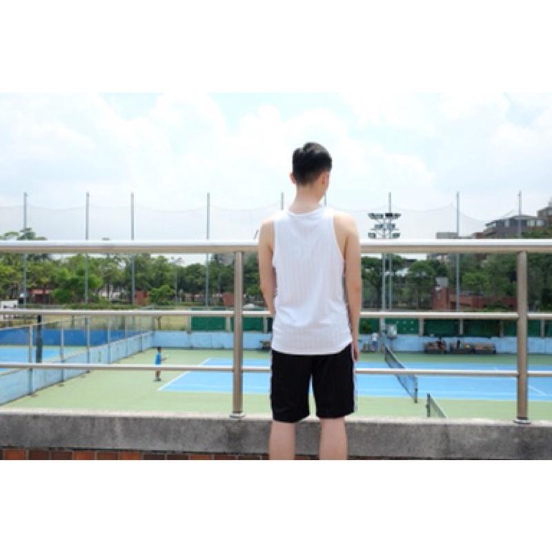 愛迪達 adidas original 復古三葉草logo刺繡 條紋背心 Xs 現貨 白-細節圖3