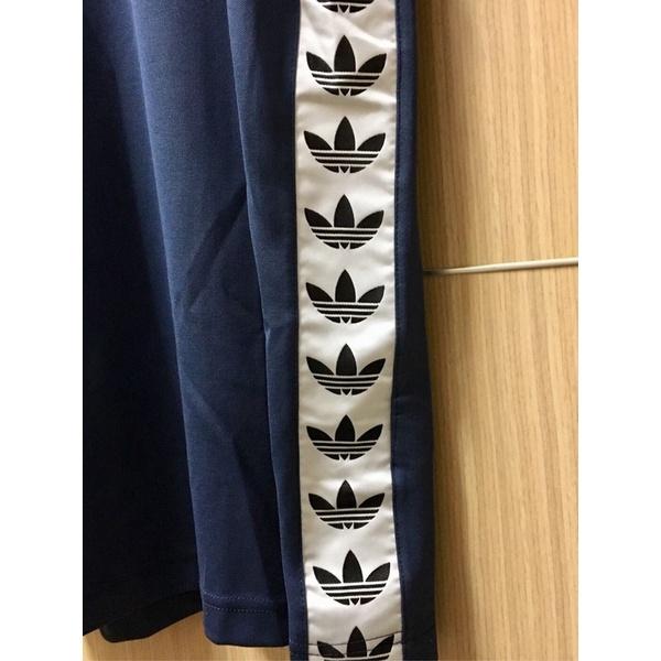 adidas Originals Tnt navy 愛迪達 三葉草 側邊LOGO 落肩 深藍 短袖-細節圖2