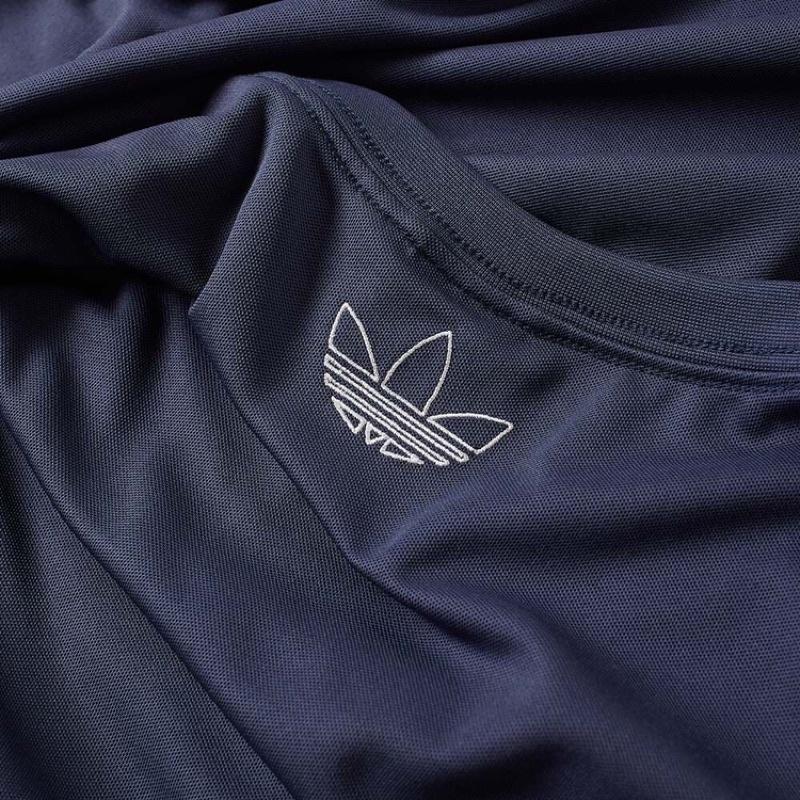 adidas Originals Tnt navy 愛迪達 三葉草 側邊LOGO 落肩 深藍 短袖-細節圖5