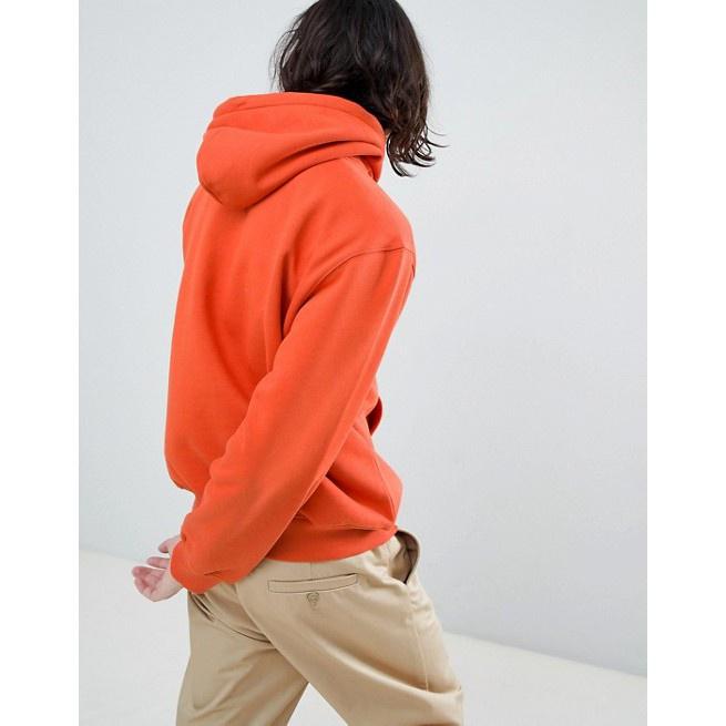 Carhartt WIP 經典LOGO刺繡連帽長袖 橘紅 embroidered hoodie in orange-細節圖2