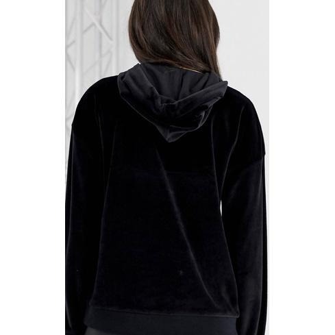 Fred Perry 金色復古LOGO刺繡 絲絨連帽長袖T velour hoodie uk8-細節圖5