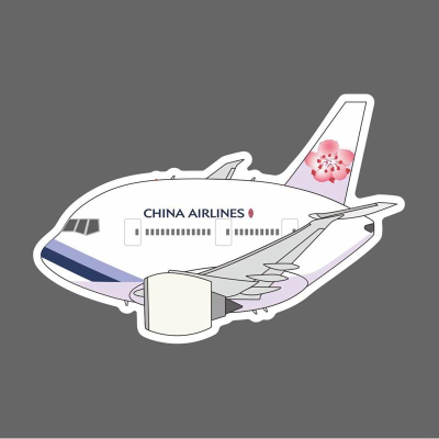 中華航空 Q版 波音 777 飛機造型 防水3M貼紙 尺寸90mm