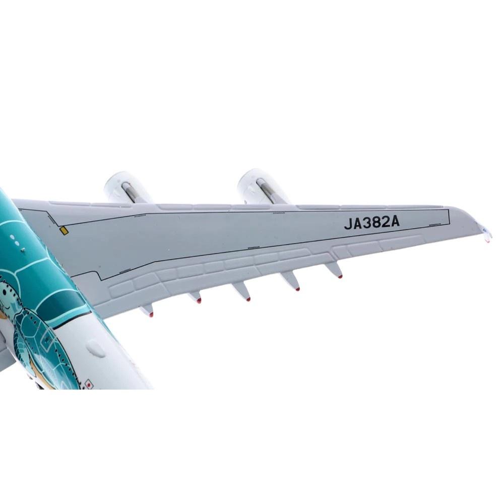 金屬 JC Wings 1/400 全日空 ANA A380 JA382A 綠色海龜 EW4388007 飛機模型-細節圖5