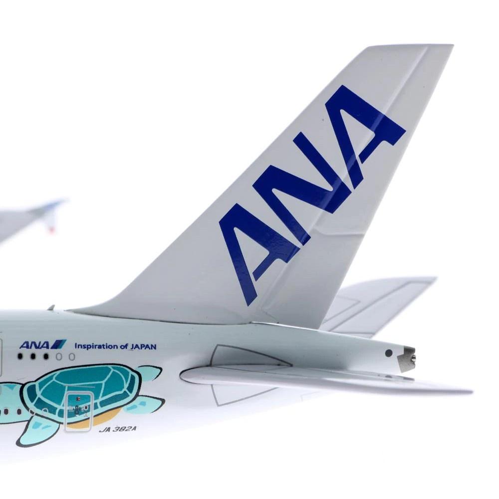 金屬 JC Wings 1/400 全日空 ANA A380 JA382A 綠色海龜 EW4388007 飛機模型-細節圖6