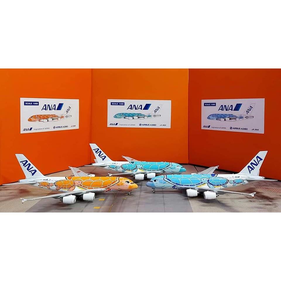 台灣現貨 金屬 JC Wings 1/400 全日空 ANA A380 Lani EW4388006 藍 海龜 飛機模型