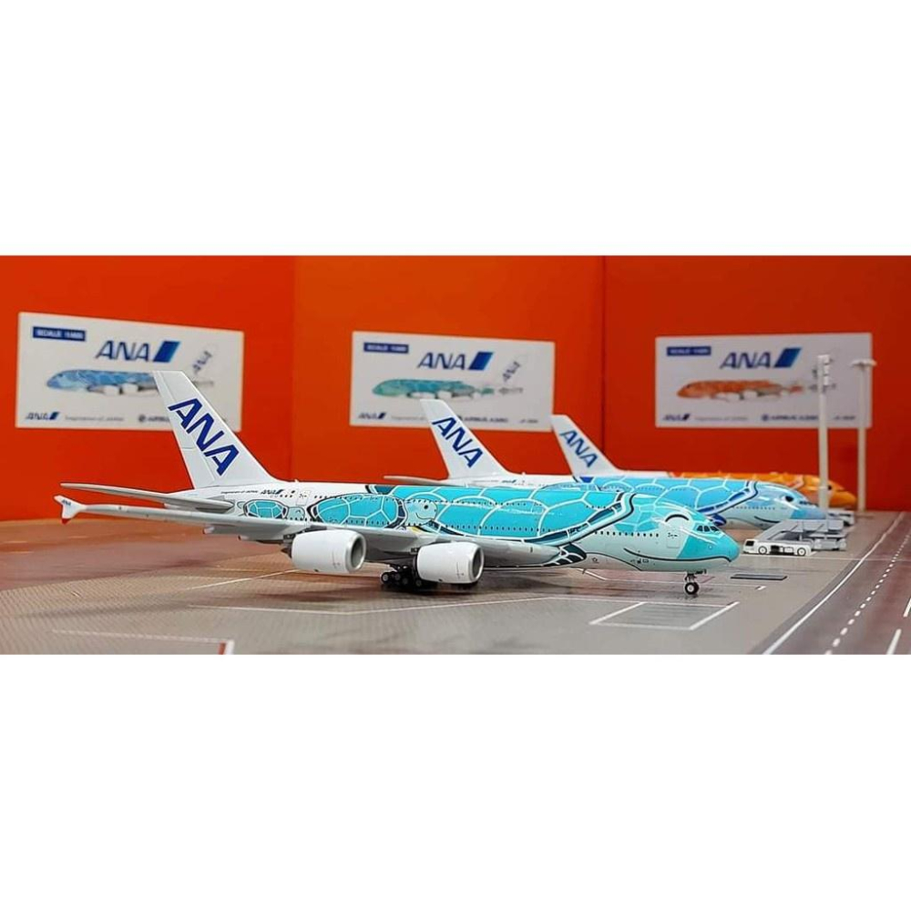 台灣現貨 金屬 JC Wings 1/400 全日空 ANA A380 Lani EW4388006 藍 海龜 飛機模型-細節圖5