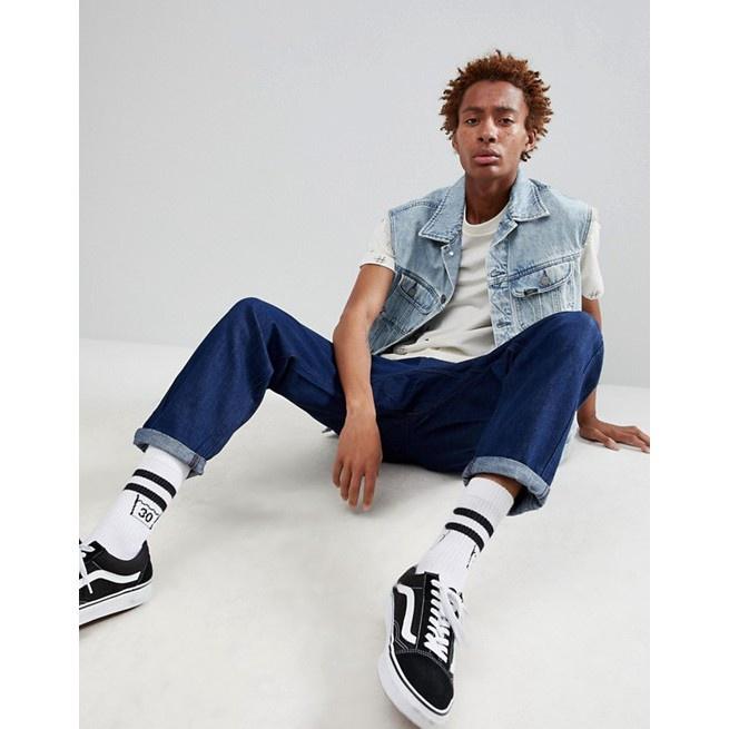 Lee rider vest jacket 騎士牛仔單寧淺水洗背心-細節圖3