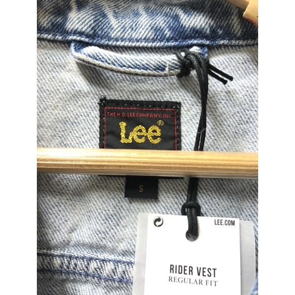 Lee rider vest jacket 騎士牛仔單寧淺水洗背心-細節圖6