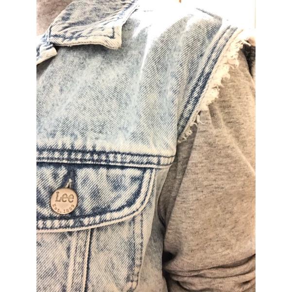 Lee rider vest jacket 騎士牛仔單寧淺水洗背心-細節圖9