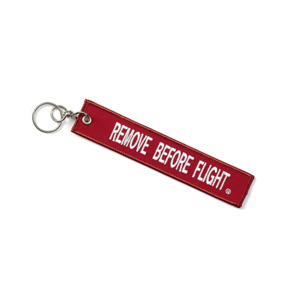 波音官方 紅色 LOGO 787刺繡飛行前拆除 鑰匙圈Remove Before Flight Keychain-細節圖2