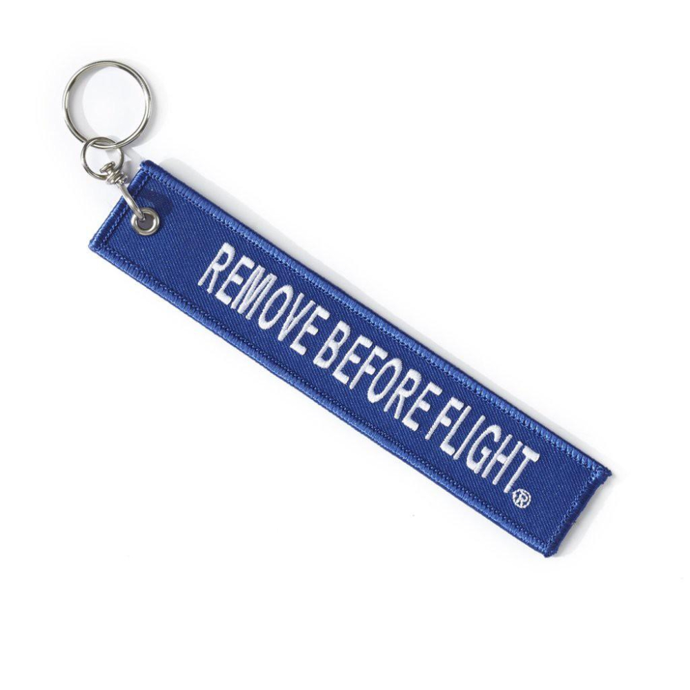 波音官方 藍色 LOGO 刺繡飛行前拆除 鑰匙圈Remove Before Flight Keychain-細節圖2