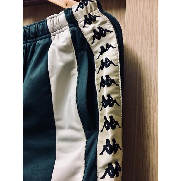 全台獨家 KAPPA Kontroll Banda Pant 卡帕 LOGO 金色邊長褲 深綠 30腰現貨 八成新 九分-細節圖2