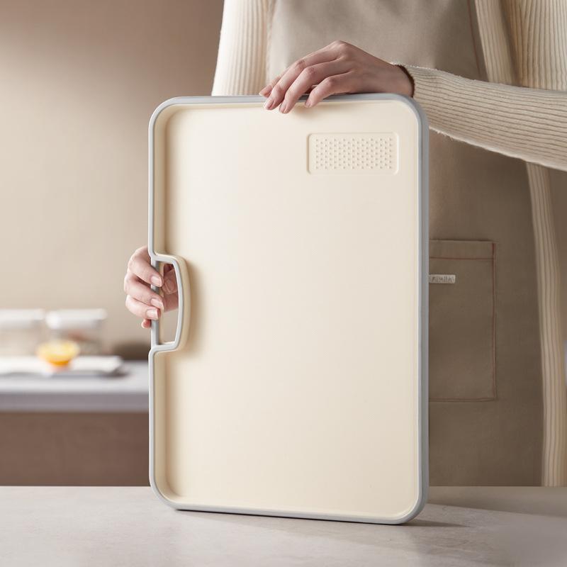 簡約日系無印風 防黴抗菌 傾角 防漏 小砧板 家用 多功能 雙面切菜板 廚房用品 菜板 切菜板 切水果板-細節圖2