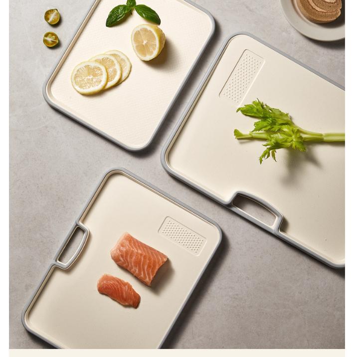 簡約日系無印風 防黴抗菌 傾角 防漏 小砧板 家用 多功能 雙面切菜板 廚房用品 菜板 切菜板 切水果板-細節圖4