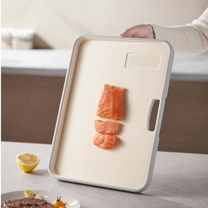 簡約日系無印風 防黴抗菌 傾角 防漏 小砧板 家用 多功能 雙面切菜板 廚房用品 菜板 切菜板 切水果板-細節圖5