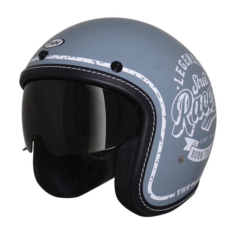 【THH】T-383A Racers -男女款 安全帽 內藏墨鏡安全帽 3/4安全帽 四分之三安全帽 美式復古安全帽-細節圖4