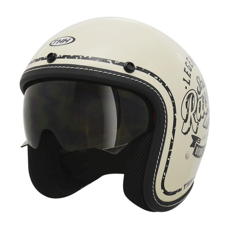 【THH】T-383A Racers -男女款 安全帽 內藏墨鏡安全帽 3/4安全帽 四分之三安全帽 美式復古安全帽-細節圖7