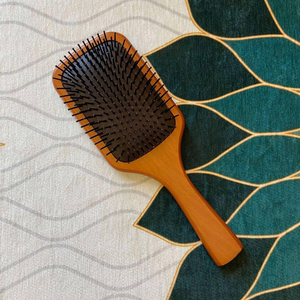 【台灣現貨】氣墊梳 實木氣囊梳 美髮氣墊梳 排骨美髮木梳 家用按摩梳子 櫸木梳子 頭皮按摩 血液循環 不打結 撫平毛躁-細節圖5