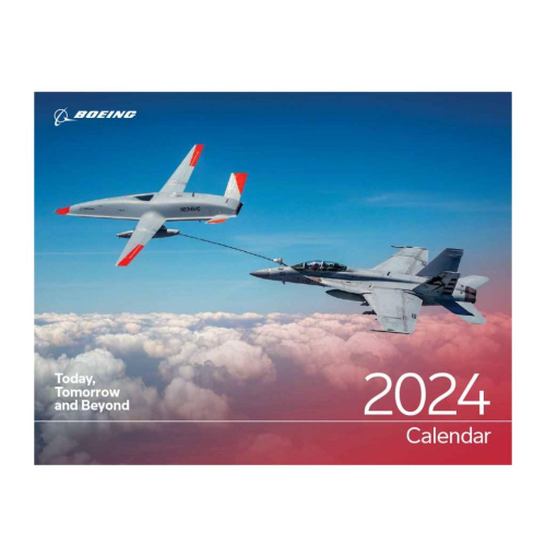 波音 2024年 月曆 年曆 行事曆 飛機圖片行事曆 BOEING BBJ 火箭 F18