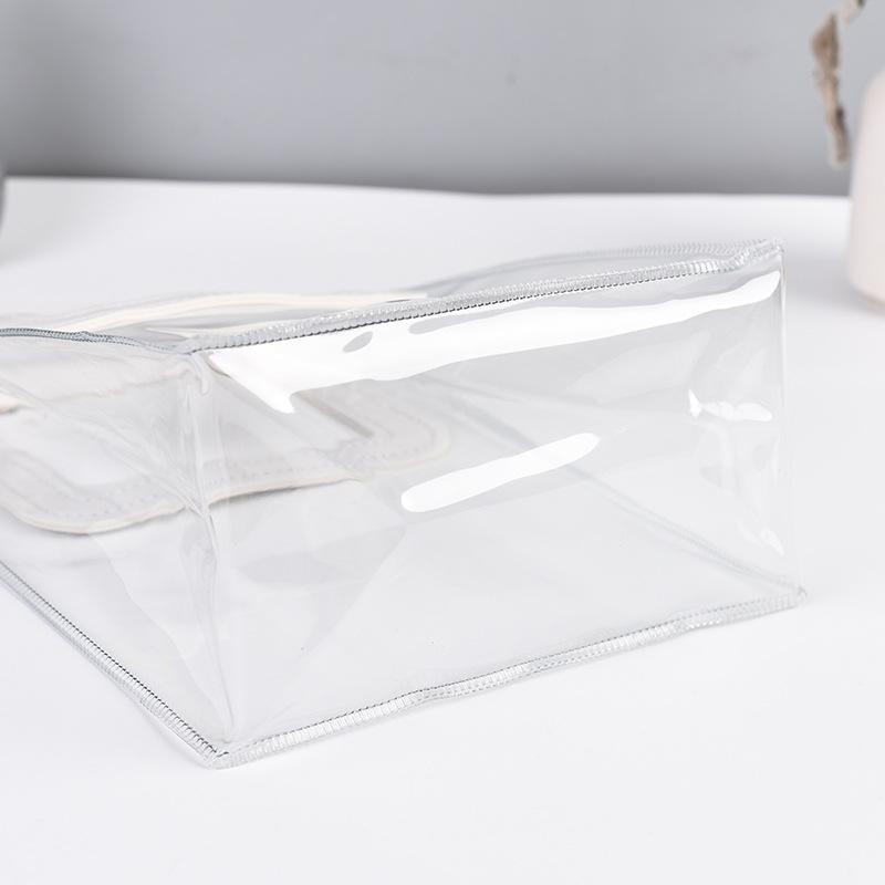 【台灣現貨】透明手提袋 PVC 方形手提袋 禮品袋 生日禮物袋 簡約文青 開店誌慶 精緻禮物袋 畢業禮物袋-細節圖8