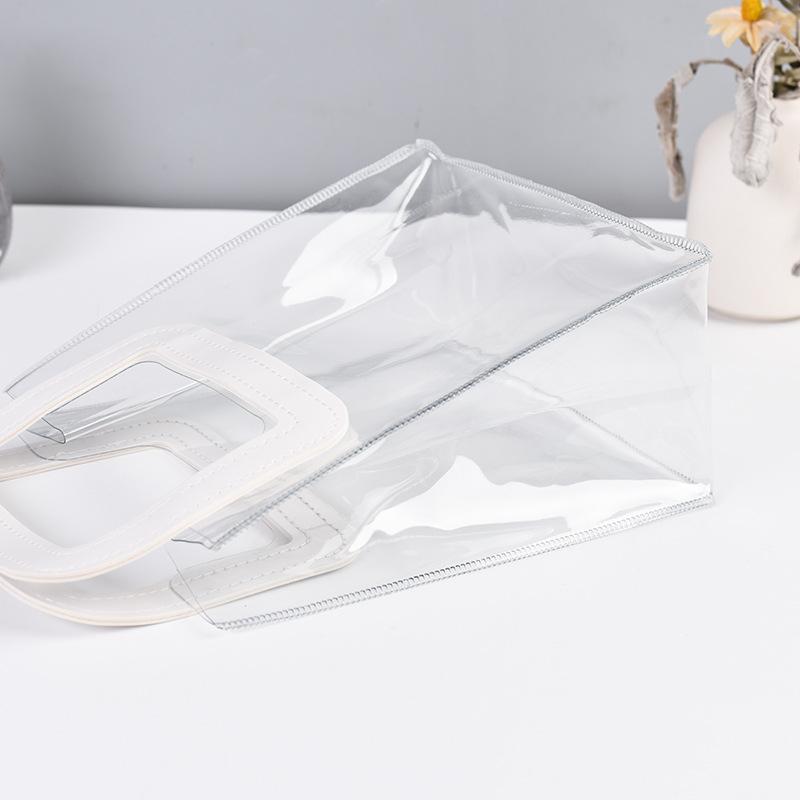 【台灣現貨】透明手提袋 PVC 方形手提袋 禮品袋 生日禮物袋 簡約文青 開店誌慶 精緻禮物袋 畢業禮物袋-細節圖9