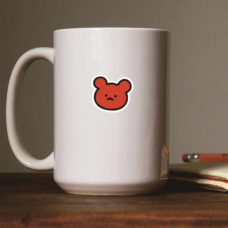 卡通可愛塗鴉 愛心 手繪小動物 兔兔 小熊頭 防水裝飾 31張 貼紙 筆電貼紙 行李箱貼紙 車貼貼紙 手機貼紙 水壺貼紙-細節圖3