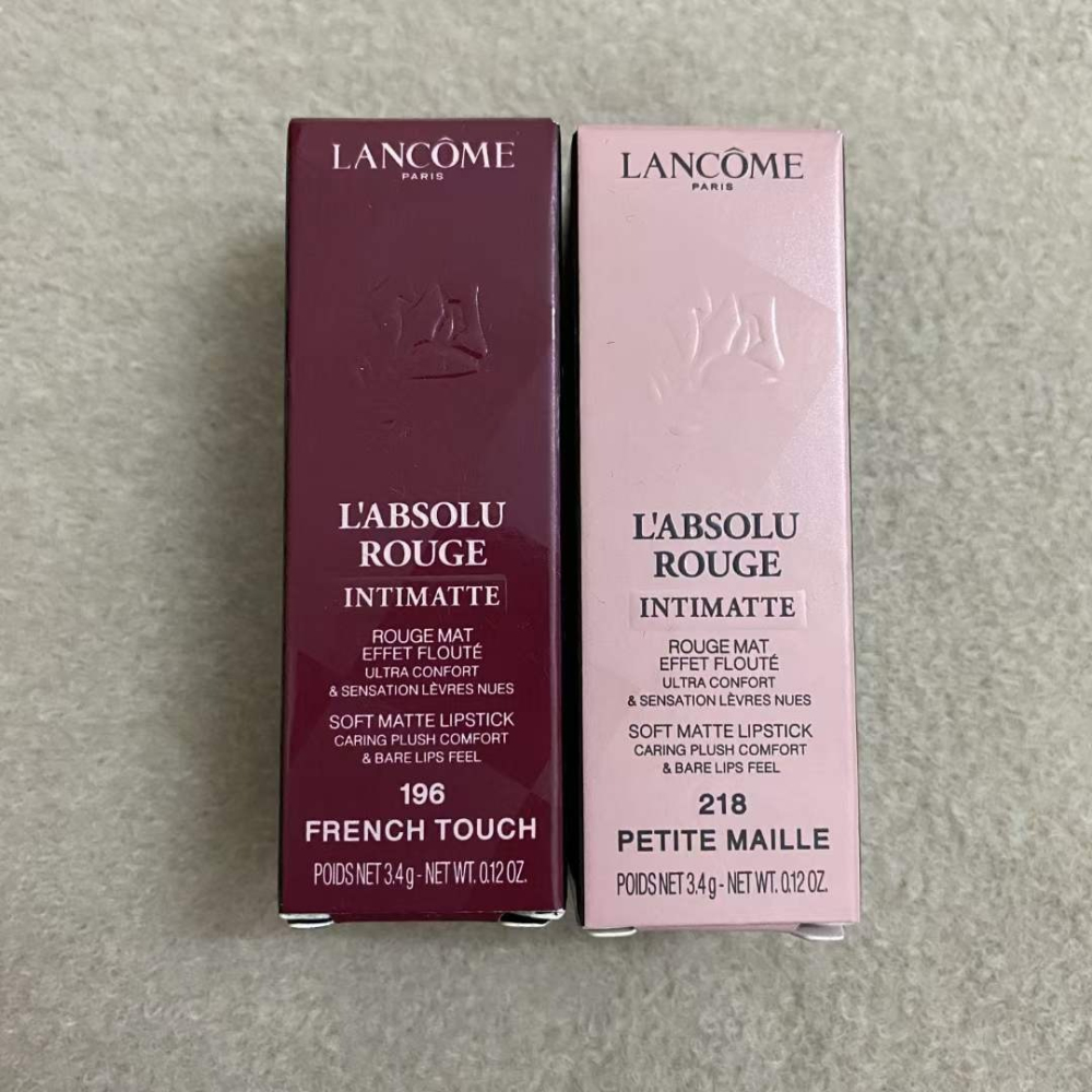 💕59Qoo批發💕蘭蔻 絕對完美柔霧唇膏 2023 棋盤格小蠻腰唇膏 情人節限定 218 196 粉金管-細節圖2